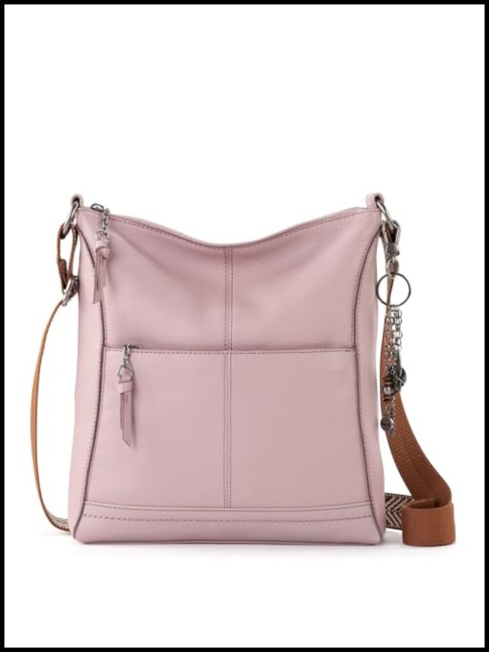 The Sak Lucia Leather Crossbody Purse Adjustable Strap Zipper